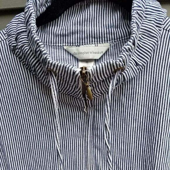 Christopher & Banks Striped Outer Wear Jacket Size XL - Picture 10 of 14